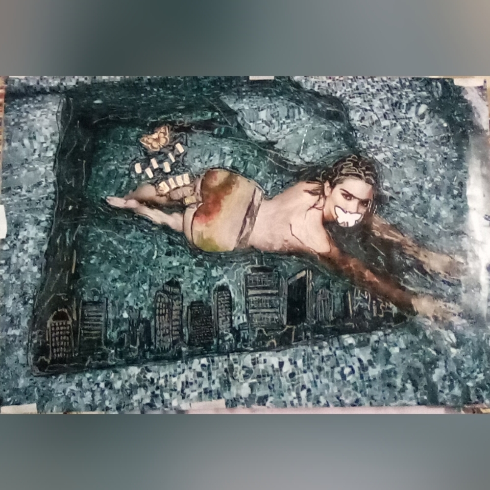 🎨Upcycled Boston Kardashian Art🖼